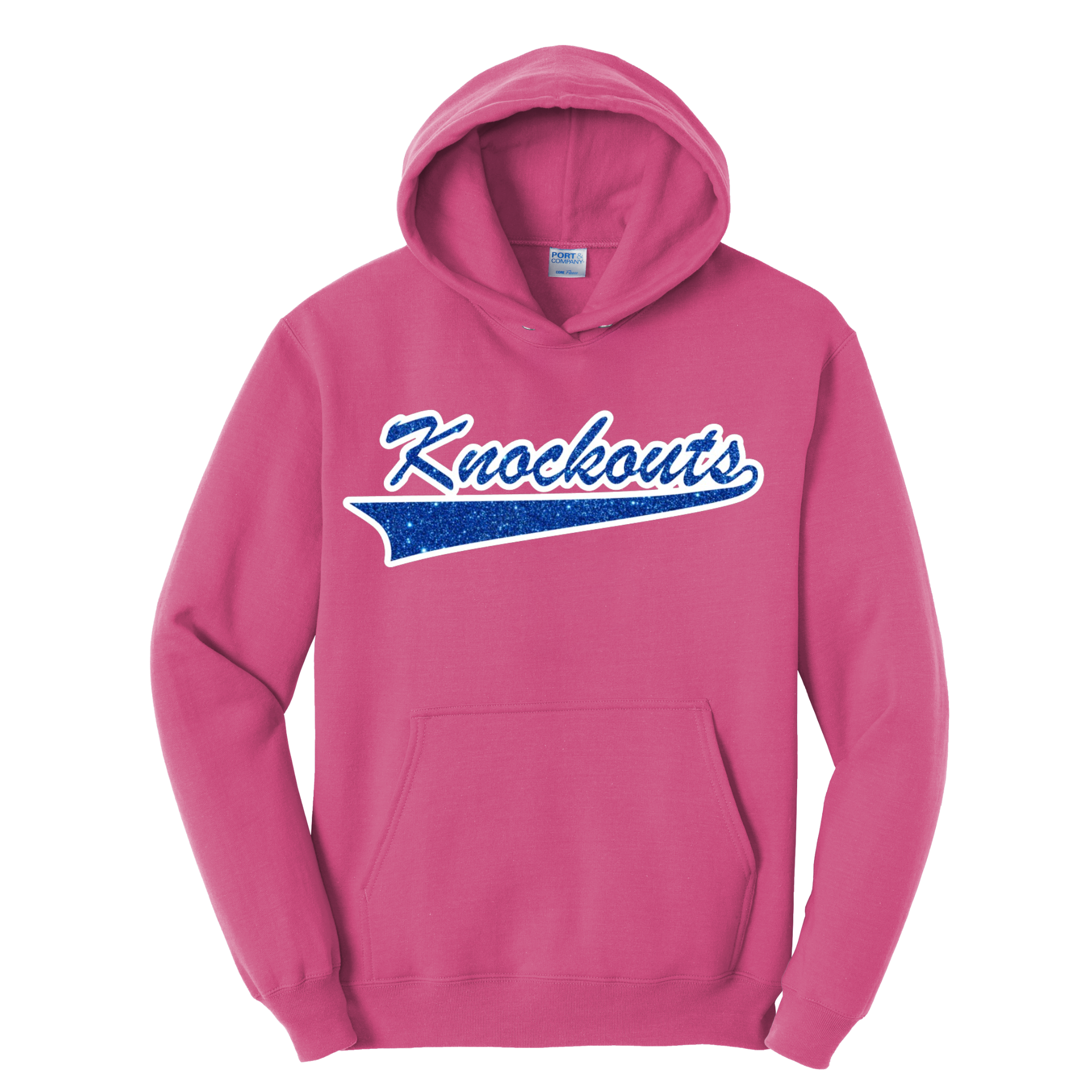 Knockouts Script Glitter Hoodie