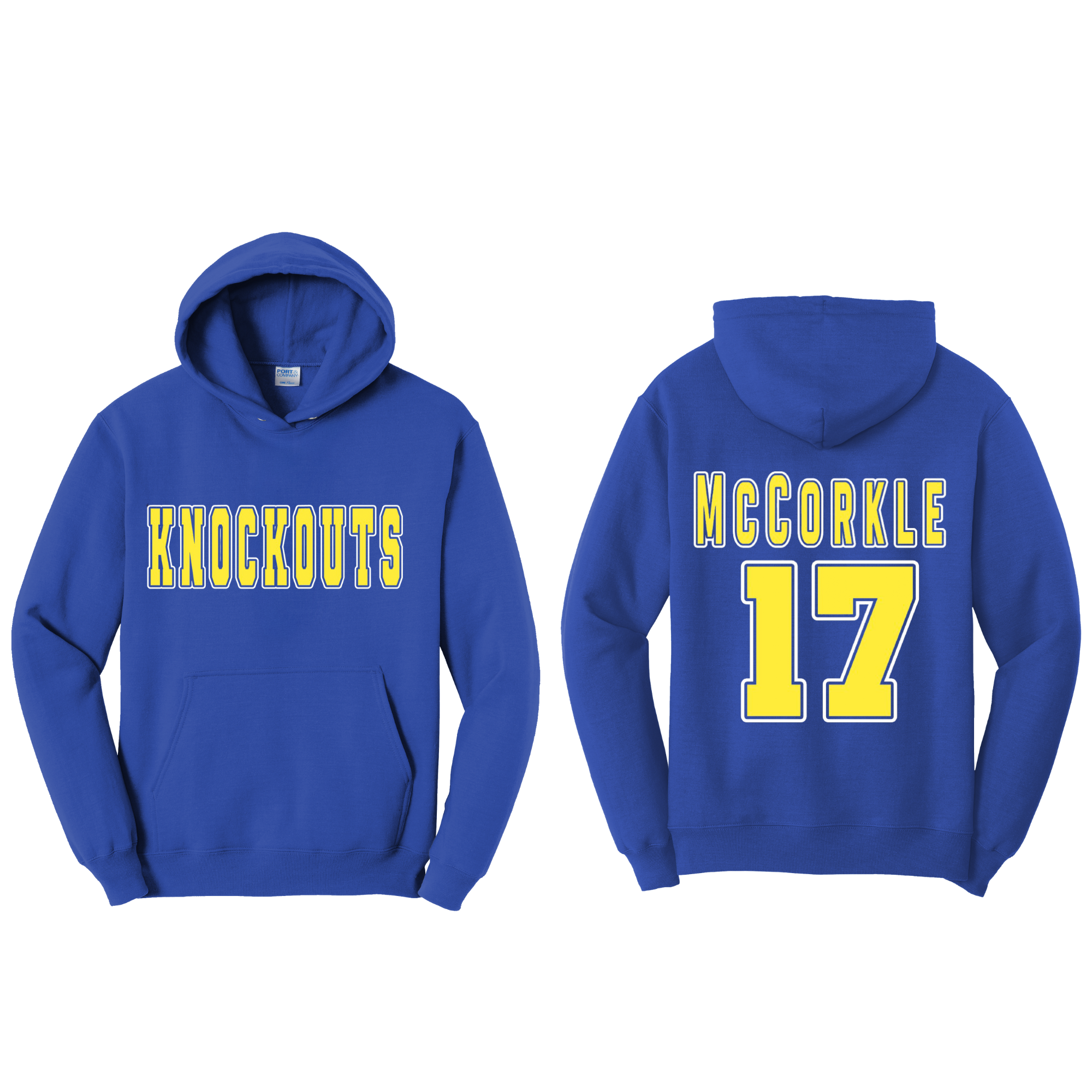 Knockouts Block with Name and Number