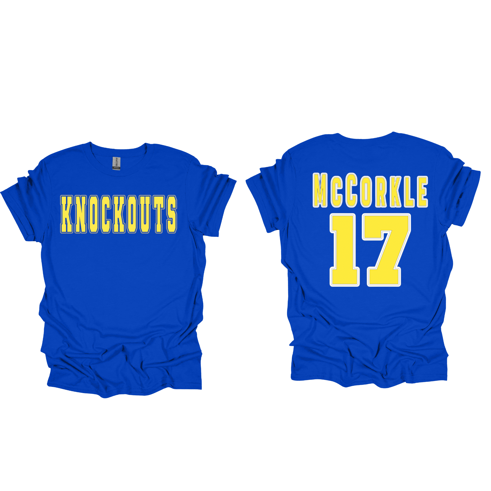 Adult Knockouts Block with Name and Number