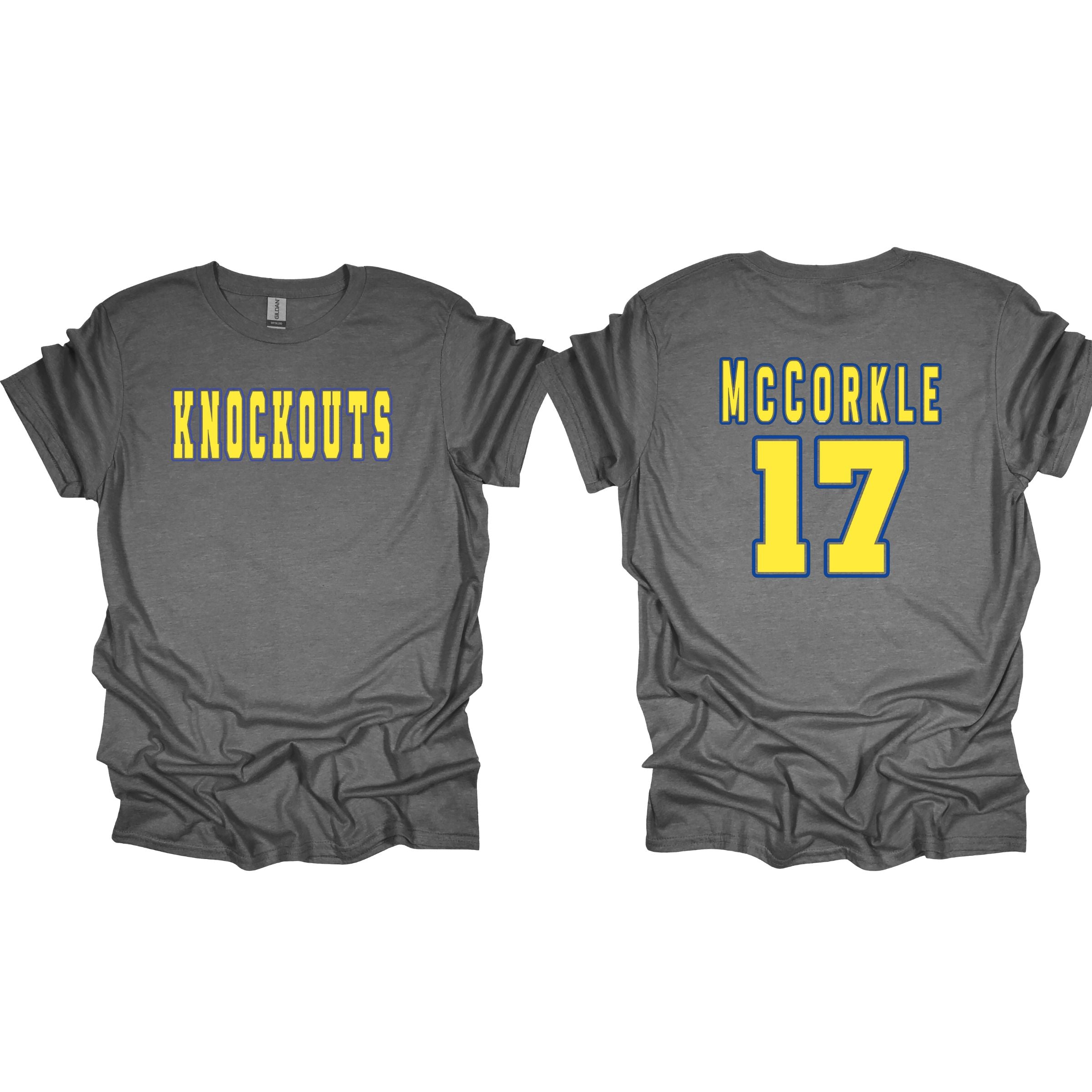 Adult Knockouts Block with Name and Number