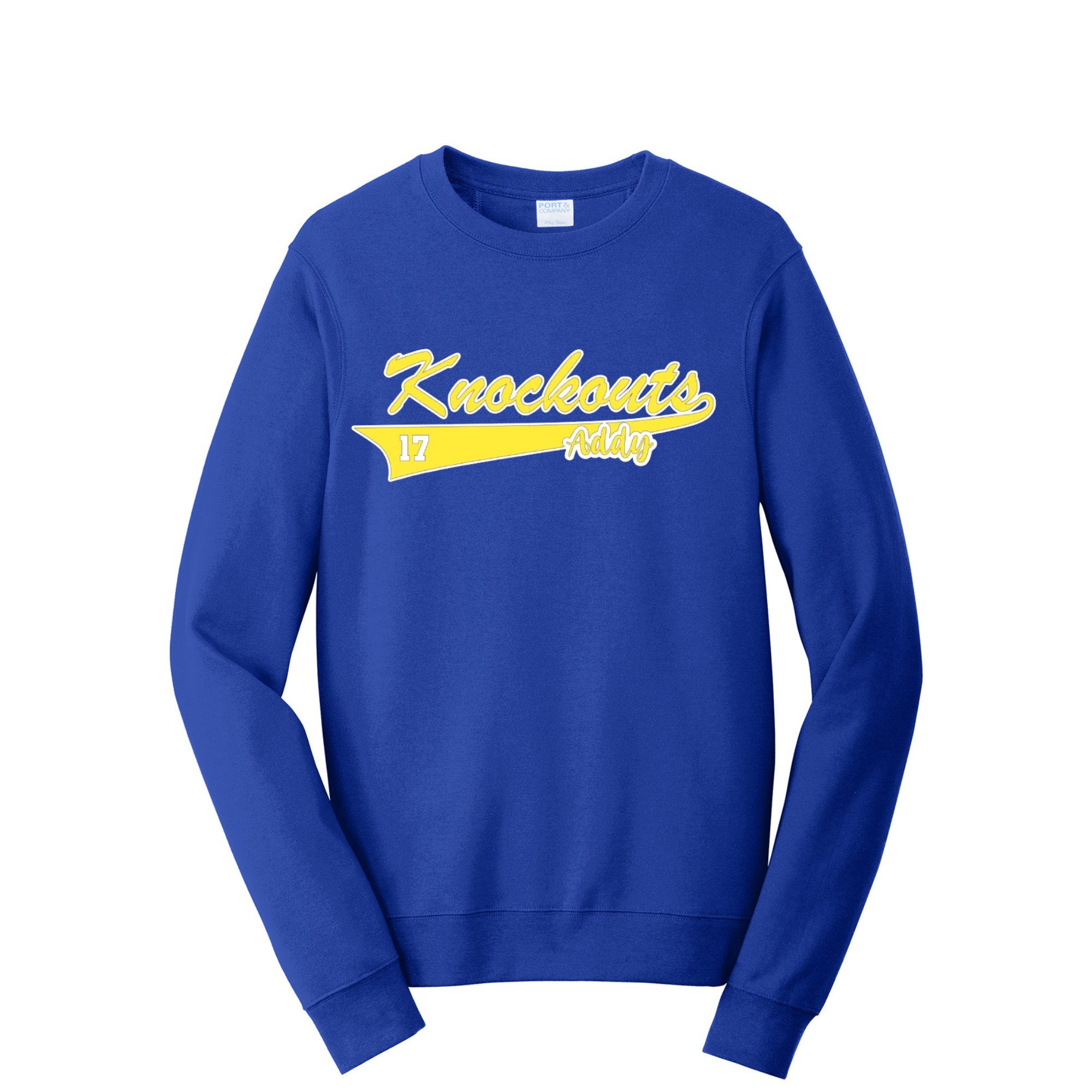 Knockouts Crew with Name and Number on Front