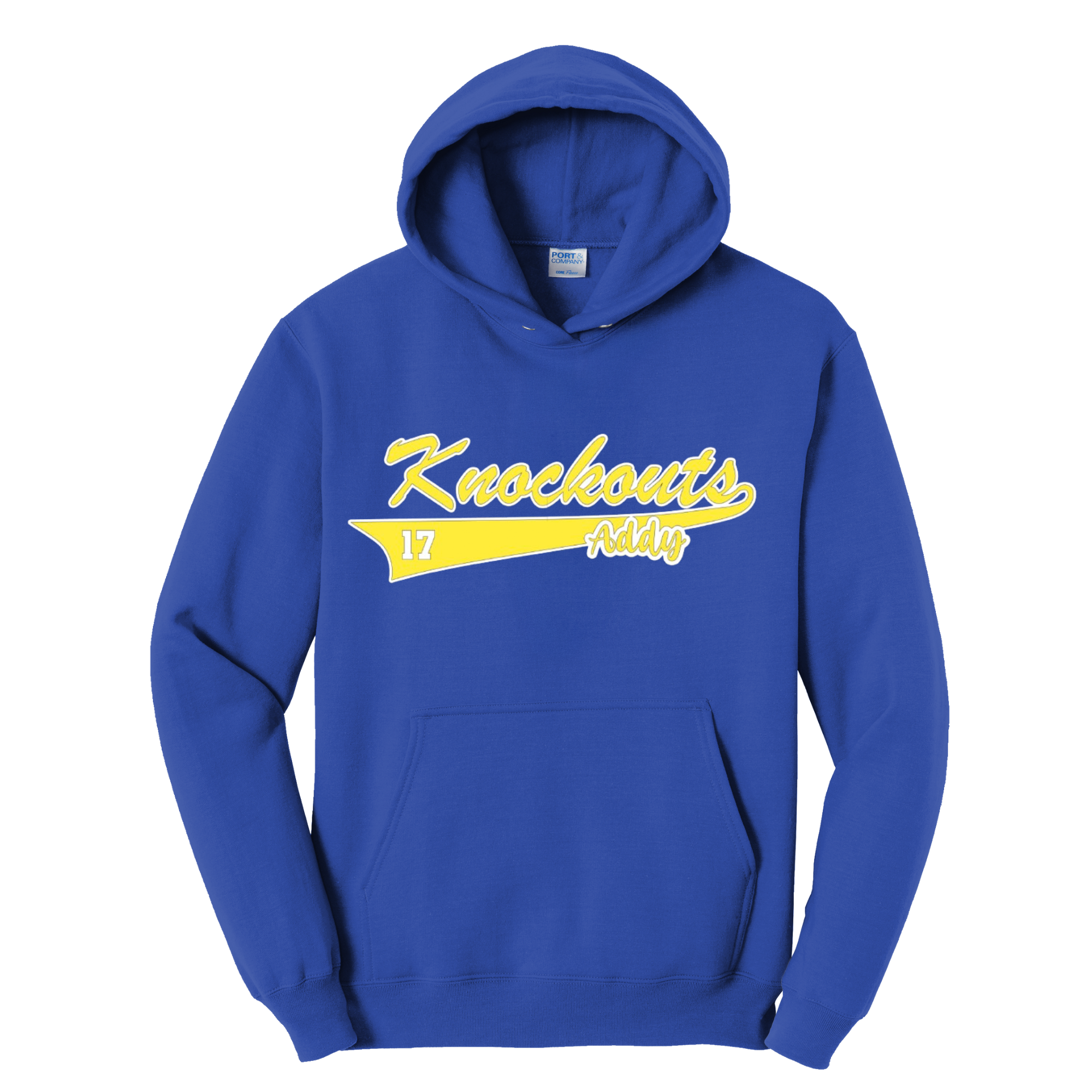 Knockouts Hoodie Name and Number Front