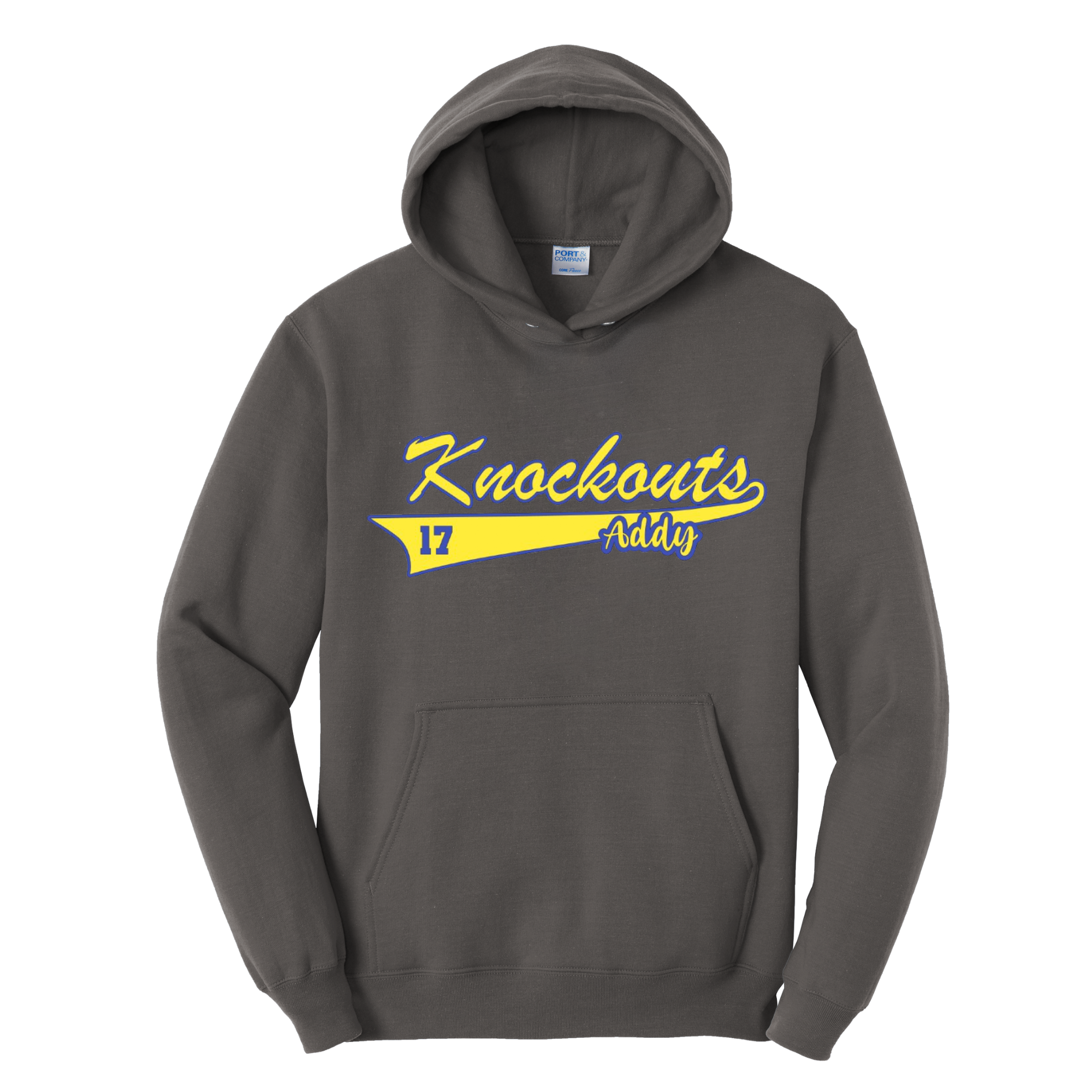 Knockouts Hoodie Name and Number Front
