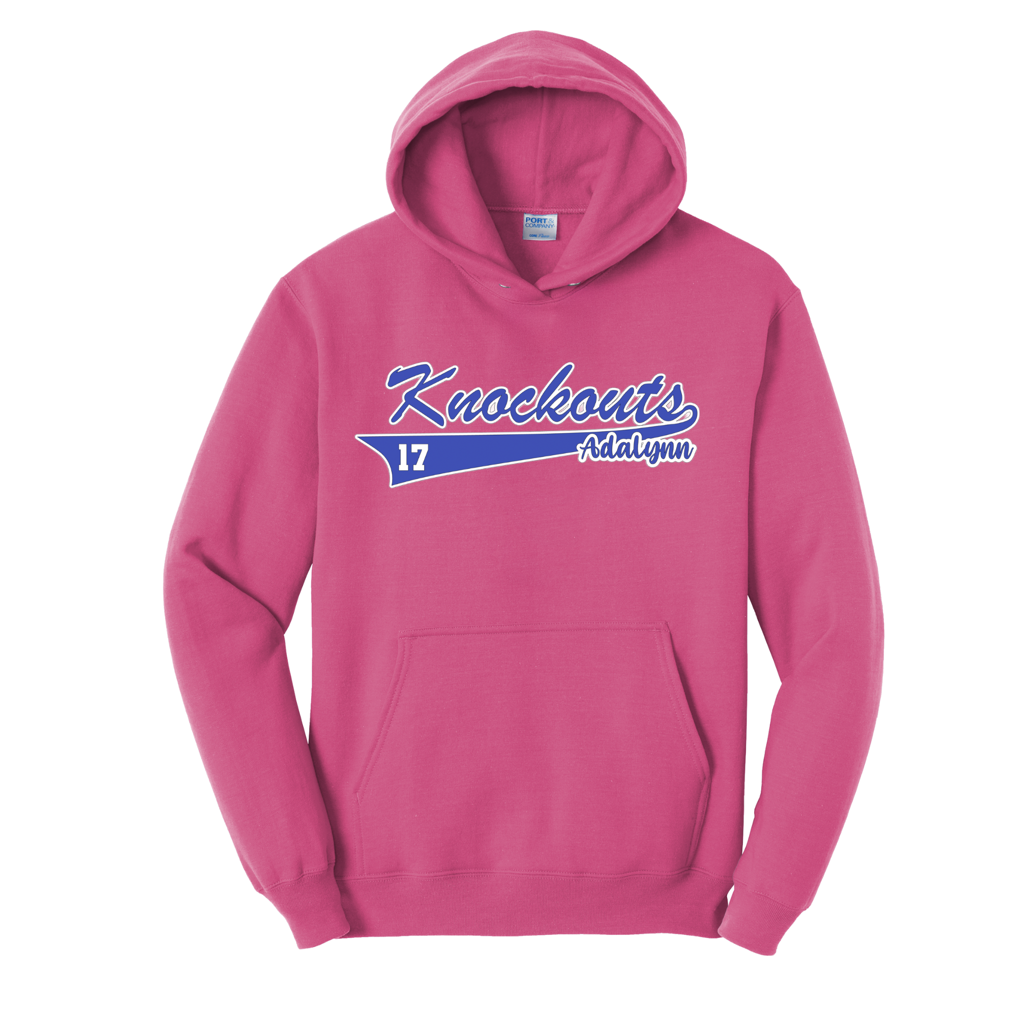 Knockouts Hoodie Name and Number Front