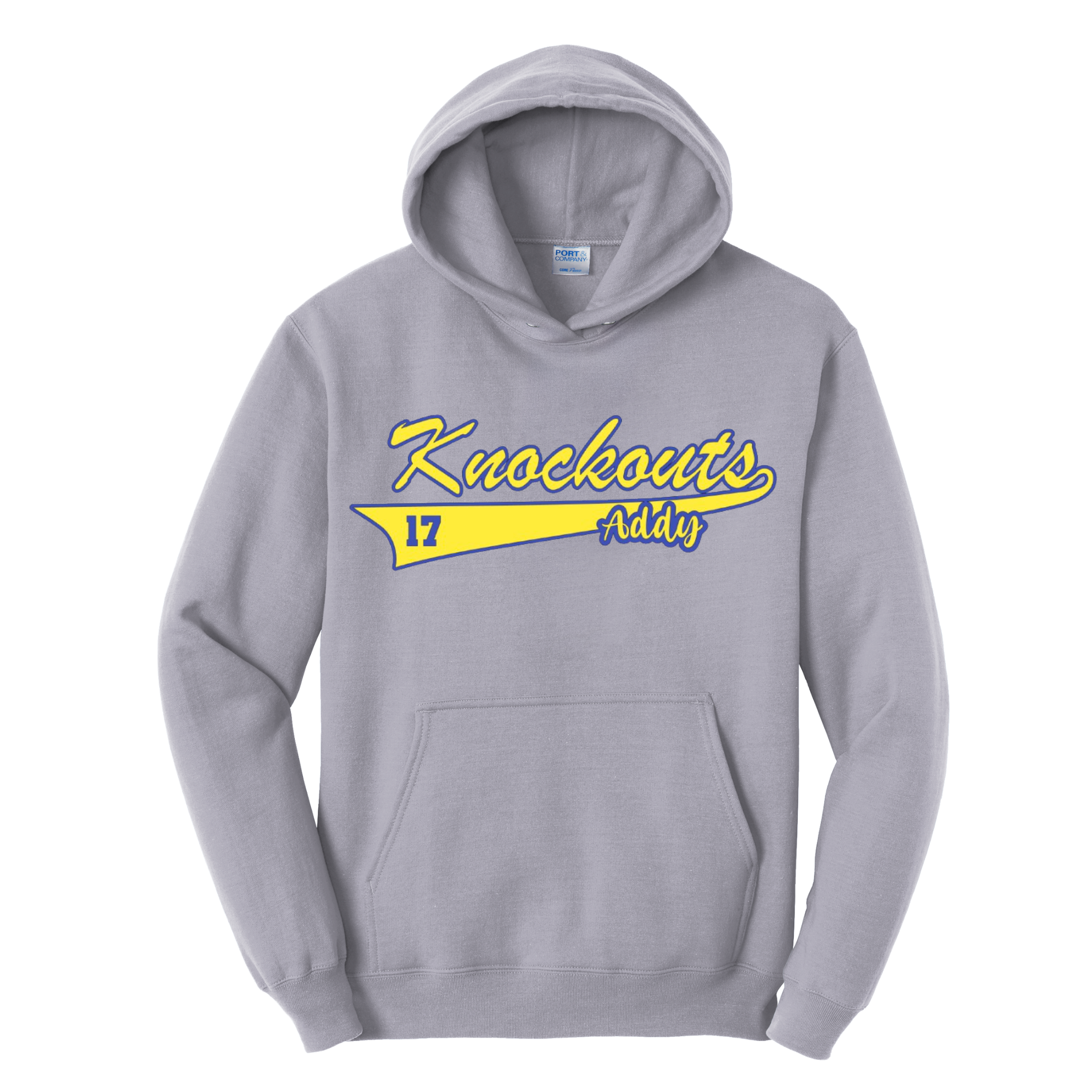 Knockouts Hoodie Name and Number Front