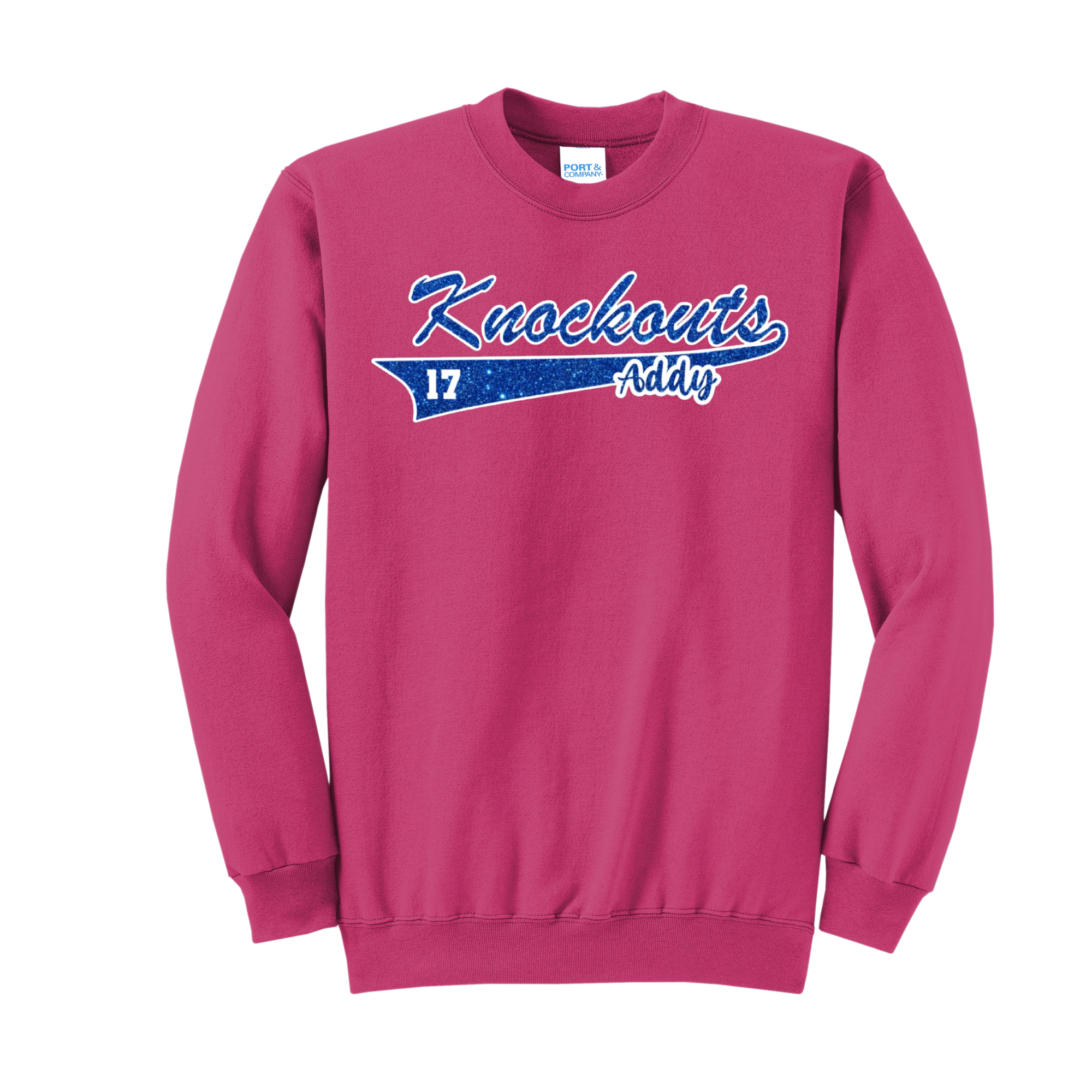 Knockouts Script Glitter Crew