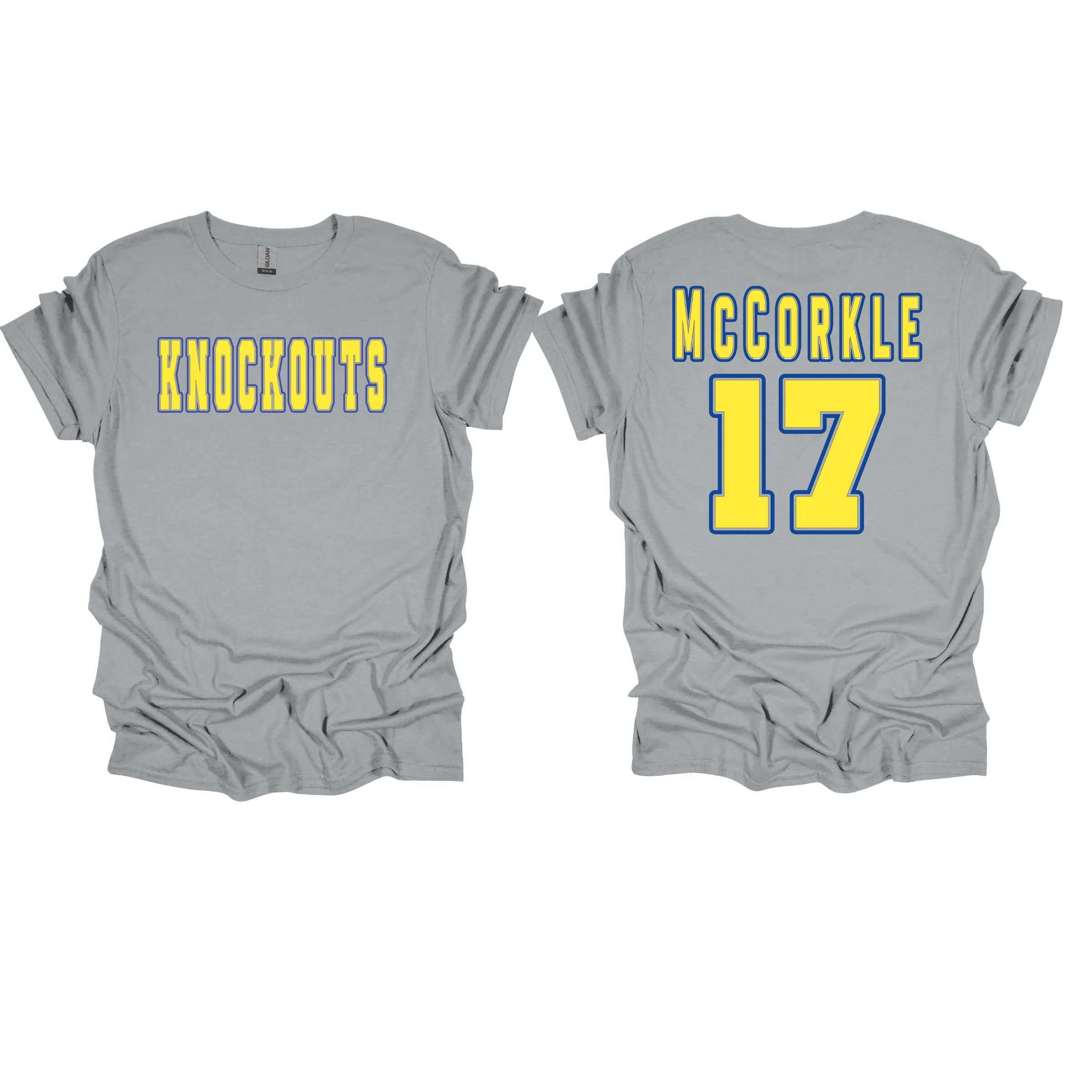 Adult Knockouts Block with Name and Number