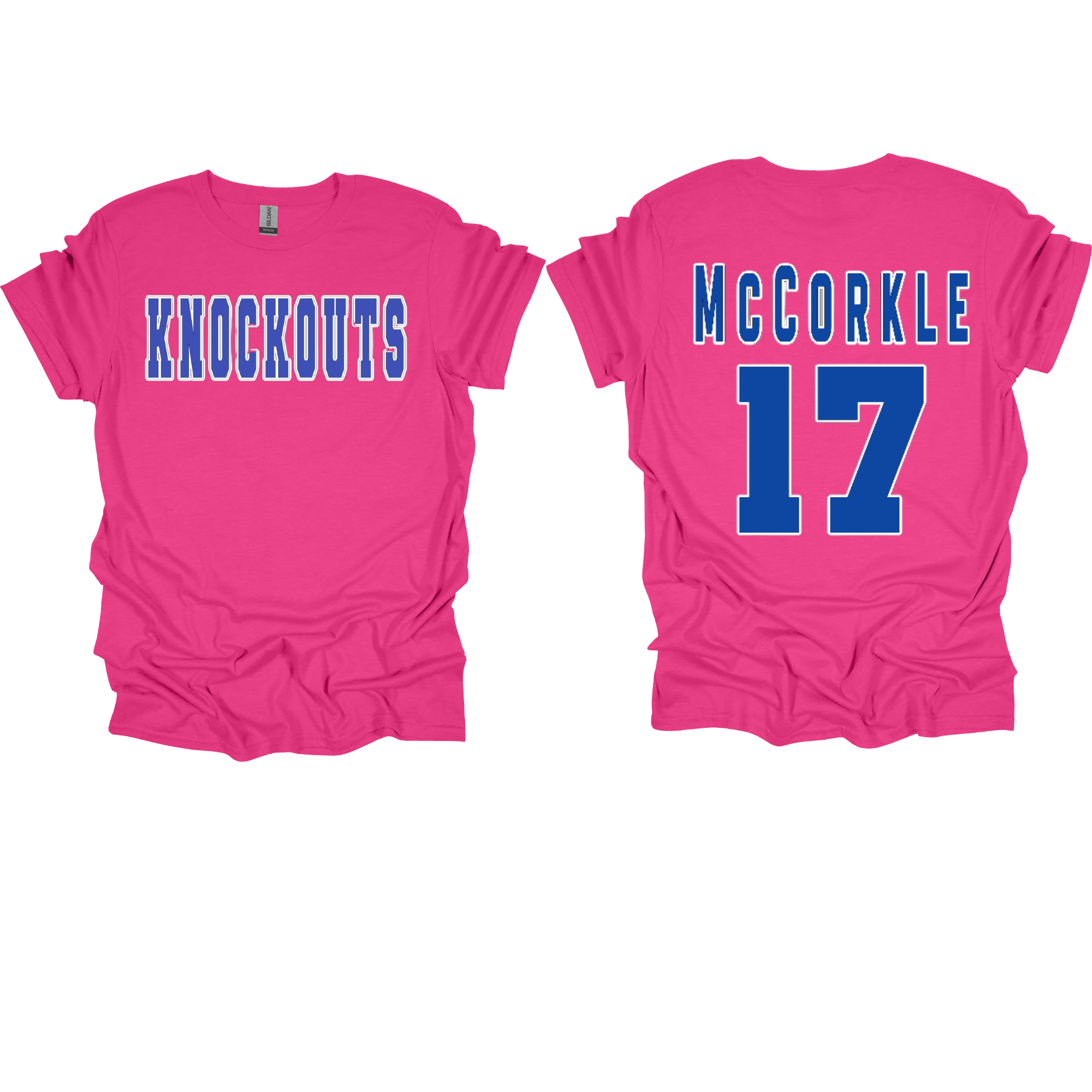 Adult Knockouts Block with Name and Number