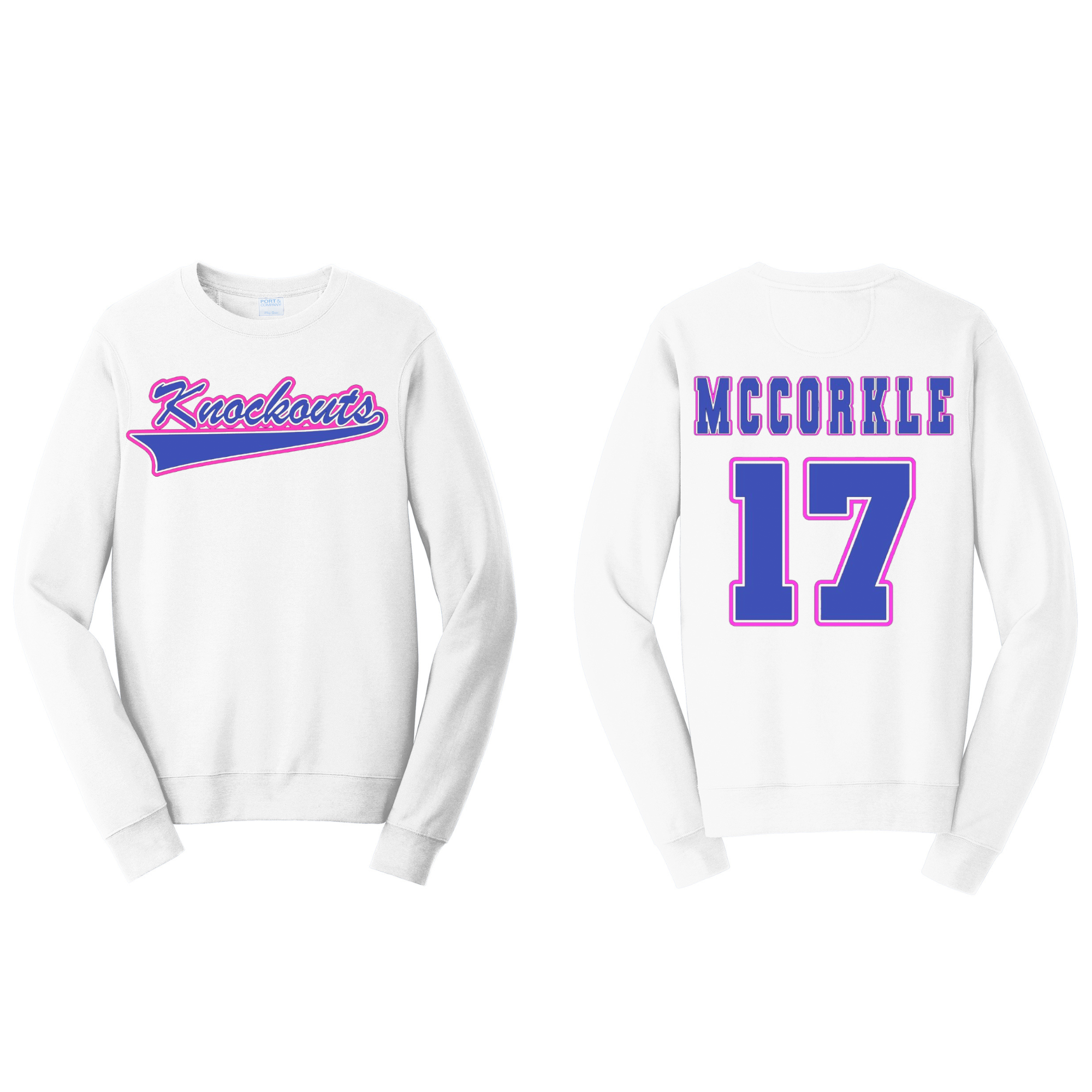 Knockouts Script Crew name and number back