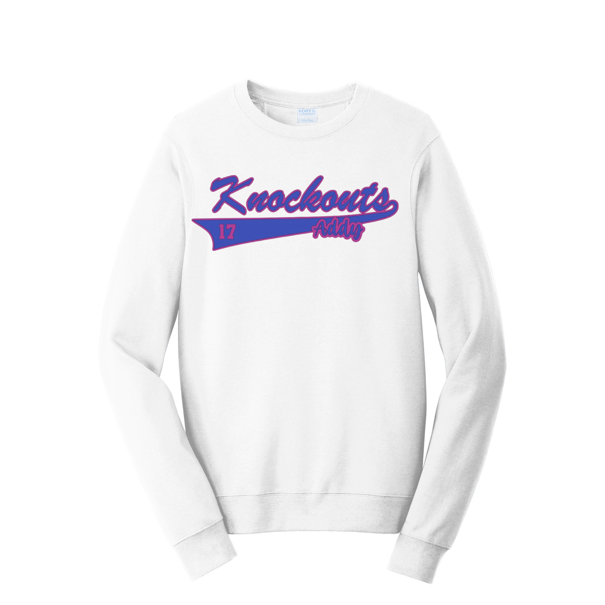 Knockouts Crew with Name and Number on Front