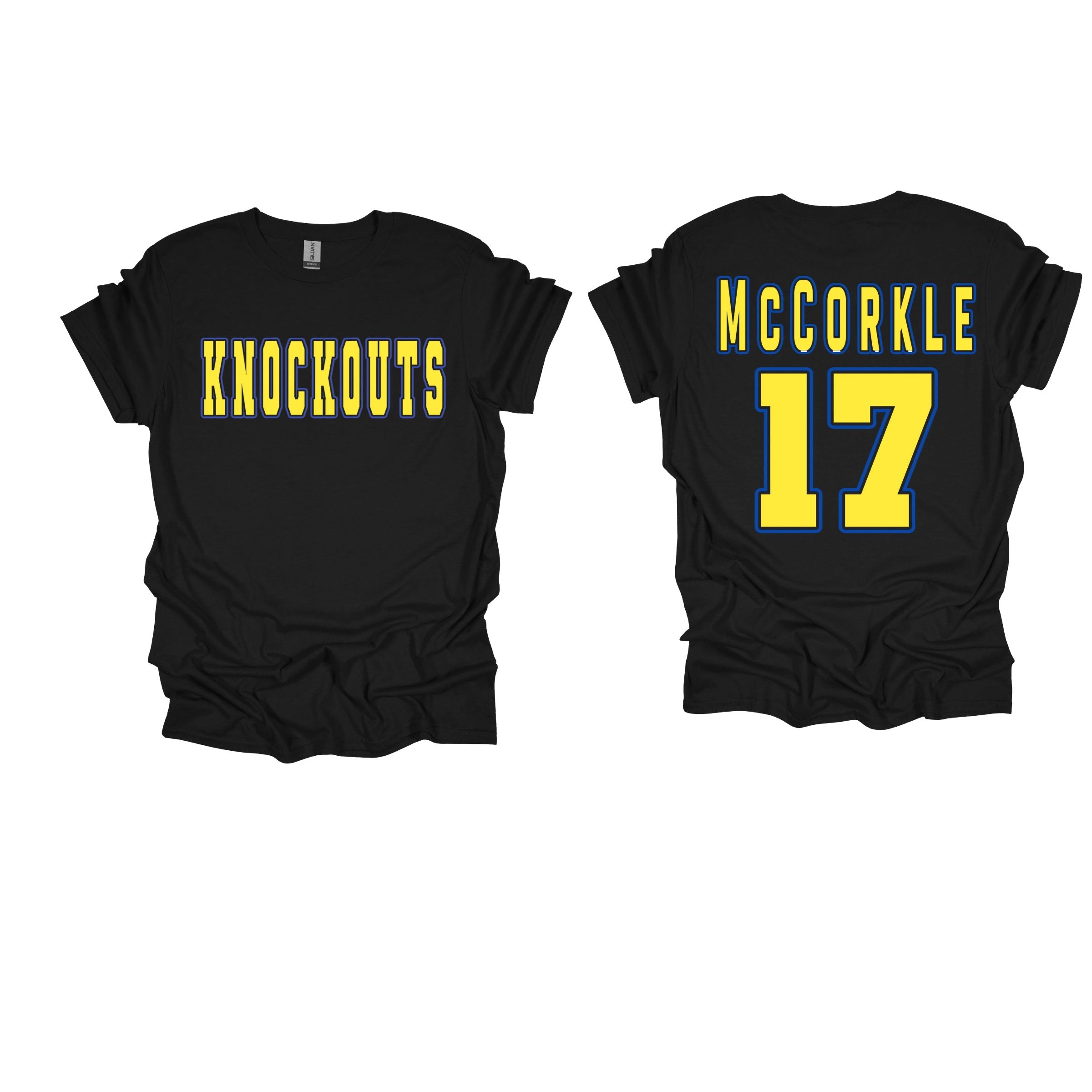 Adult Knockouts Block with Name and Number