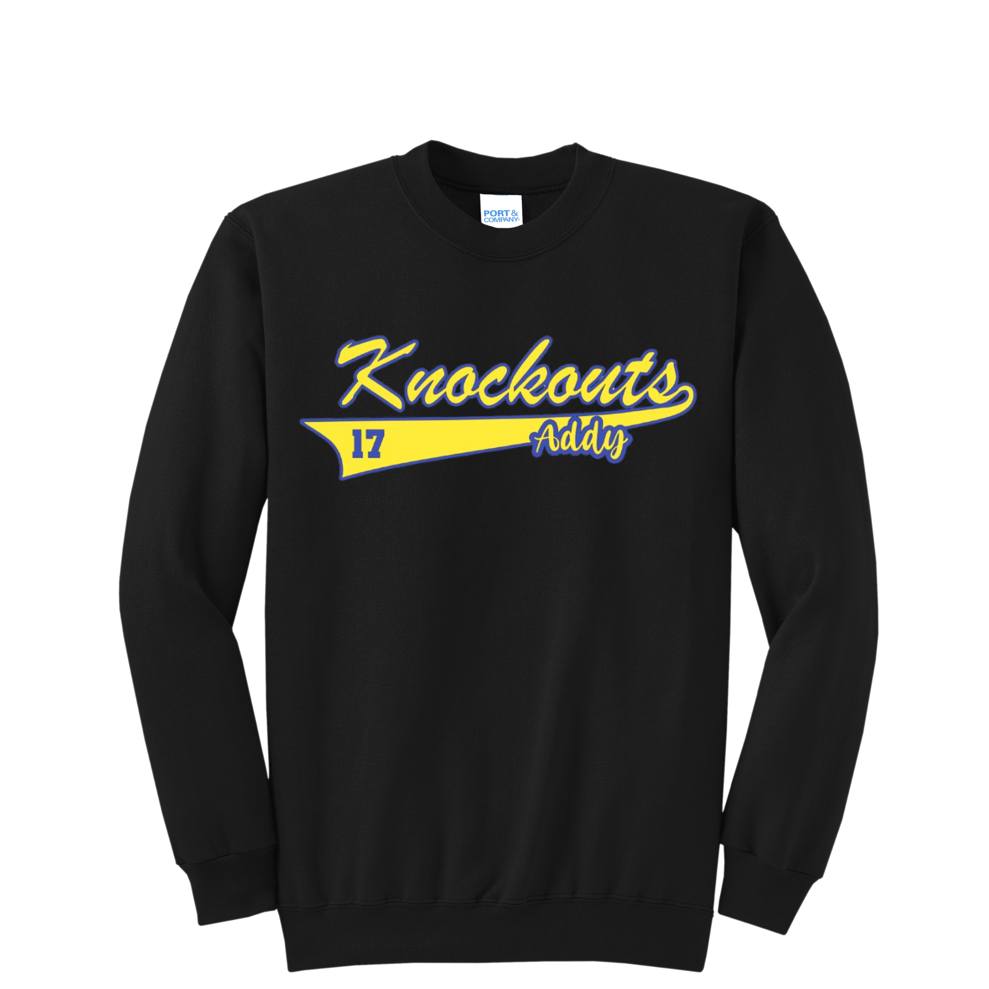 Knockouts Crew with Name and Number on Front