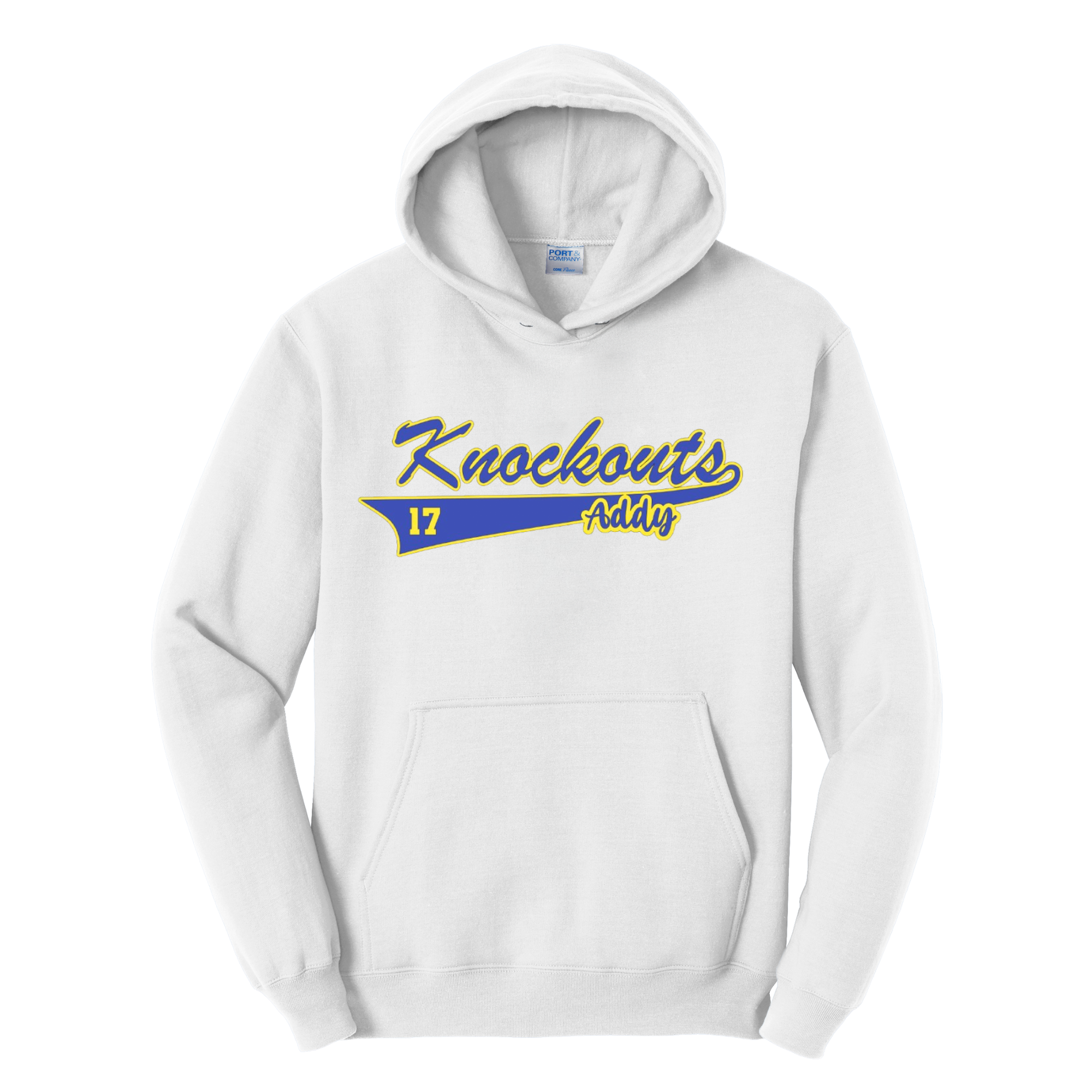 Knockouts Hoodie Name and Number Front