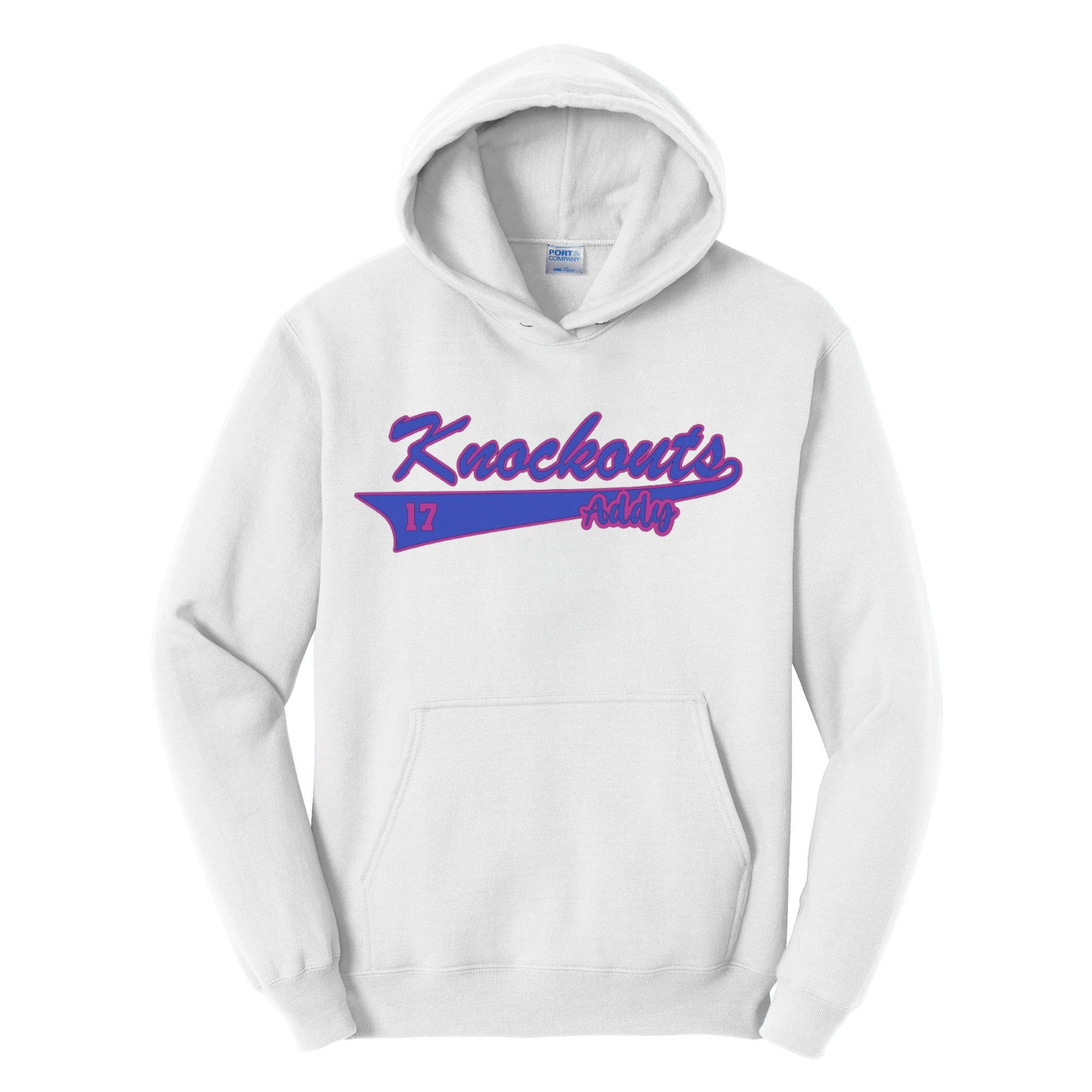 Knockouts Hoodie Name and Number Front