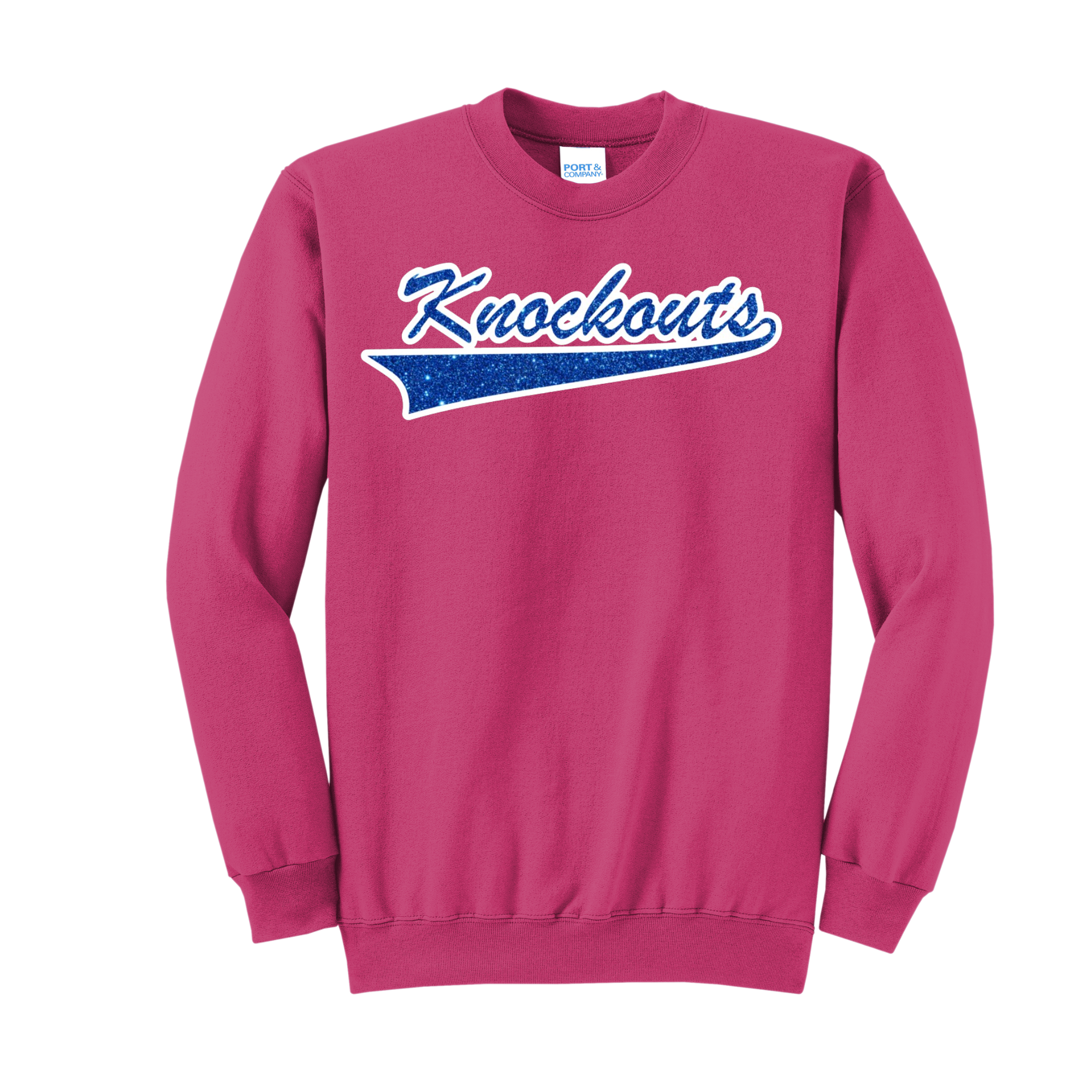 Knockouts Script Glitter Crew