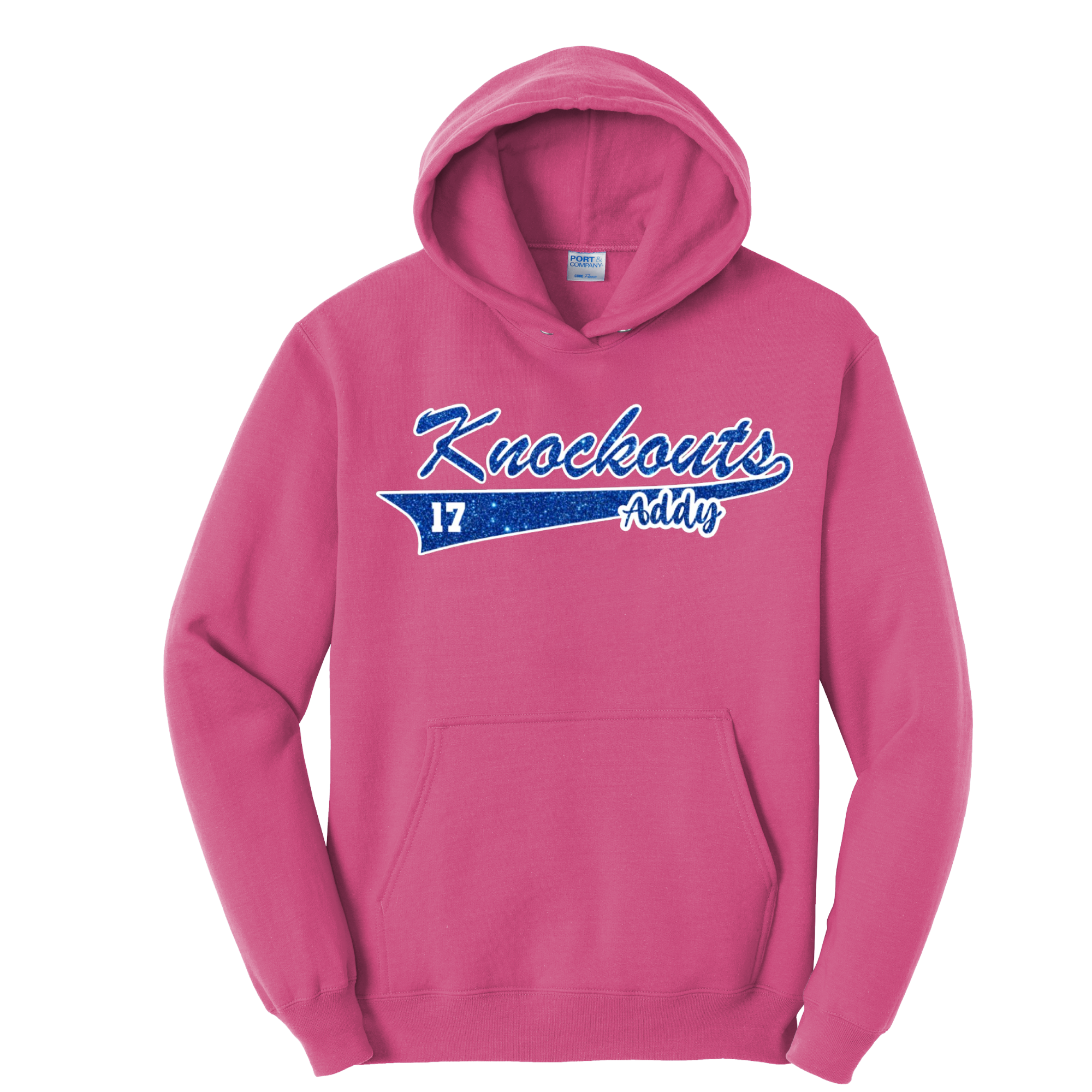 Knockouts Script Glitter Hoodie