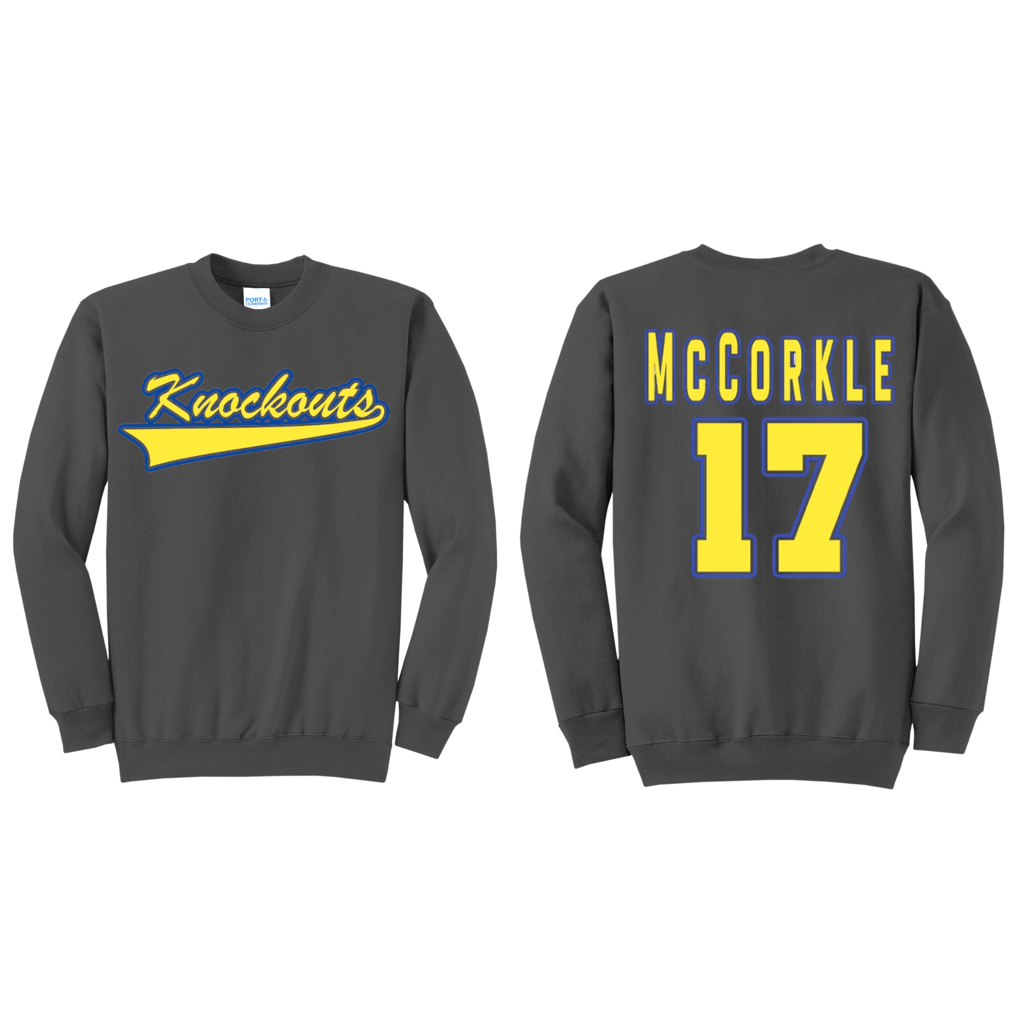 Knockouts Script Crew name and number back