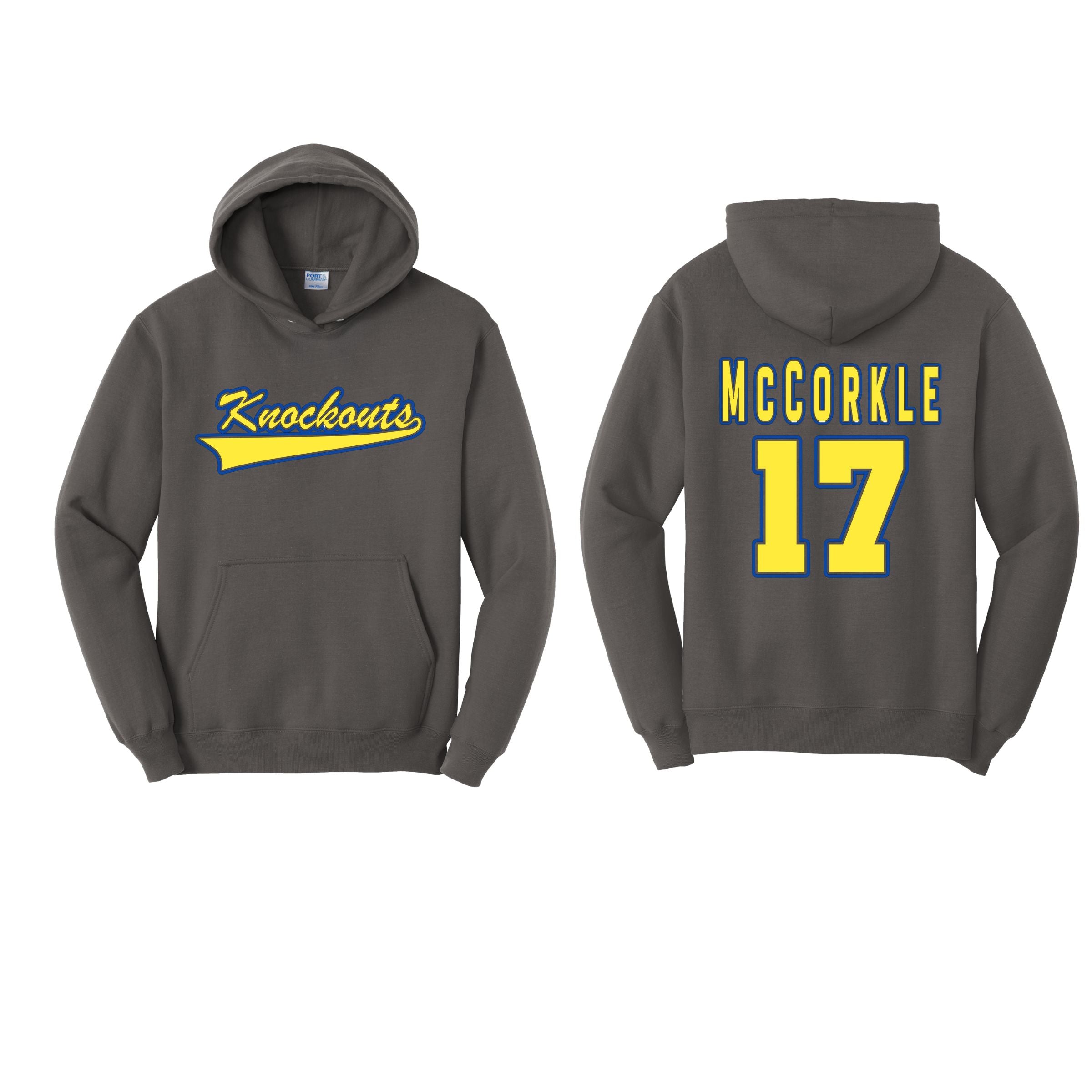 Knockouts Hoodie Script Name and Number