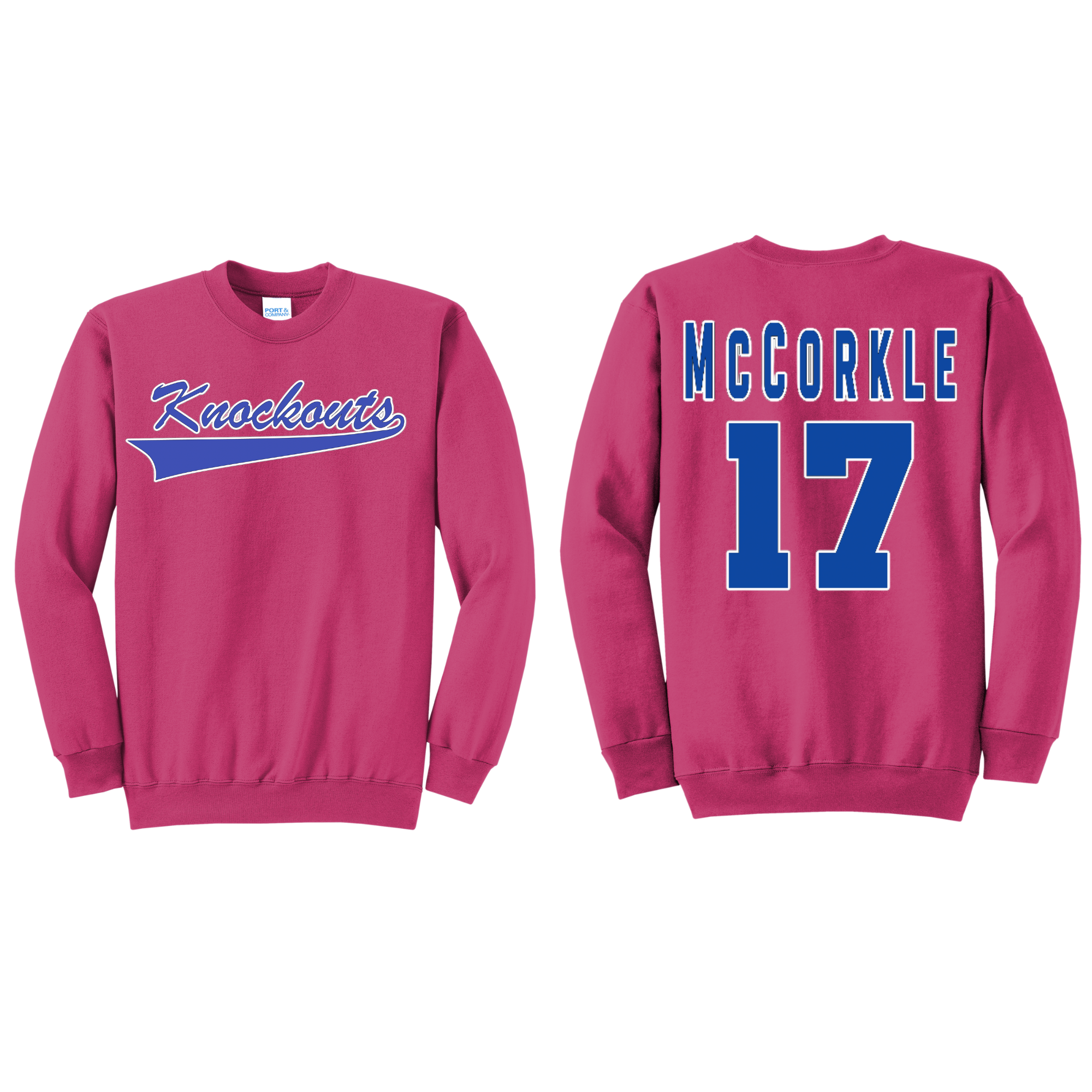 Knockouts Script Crew name and number back