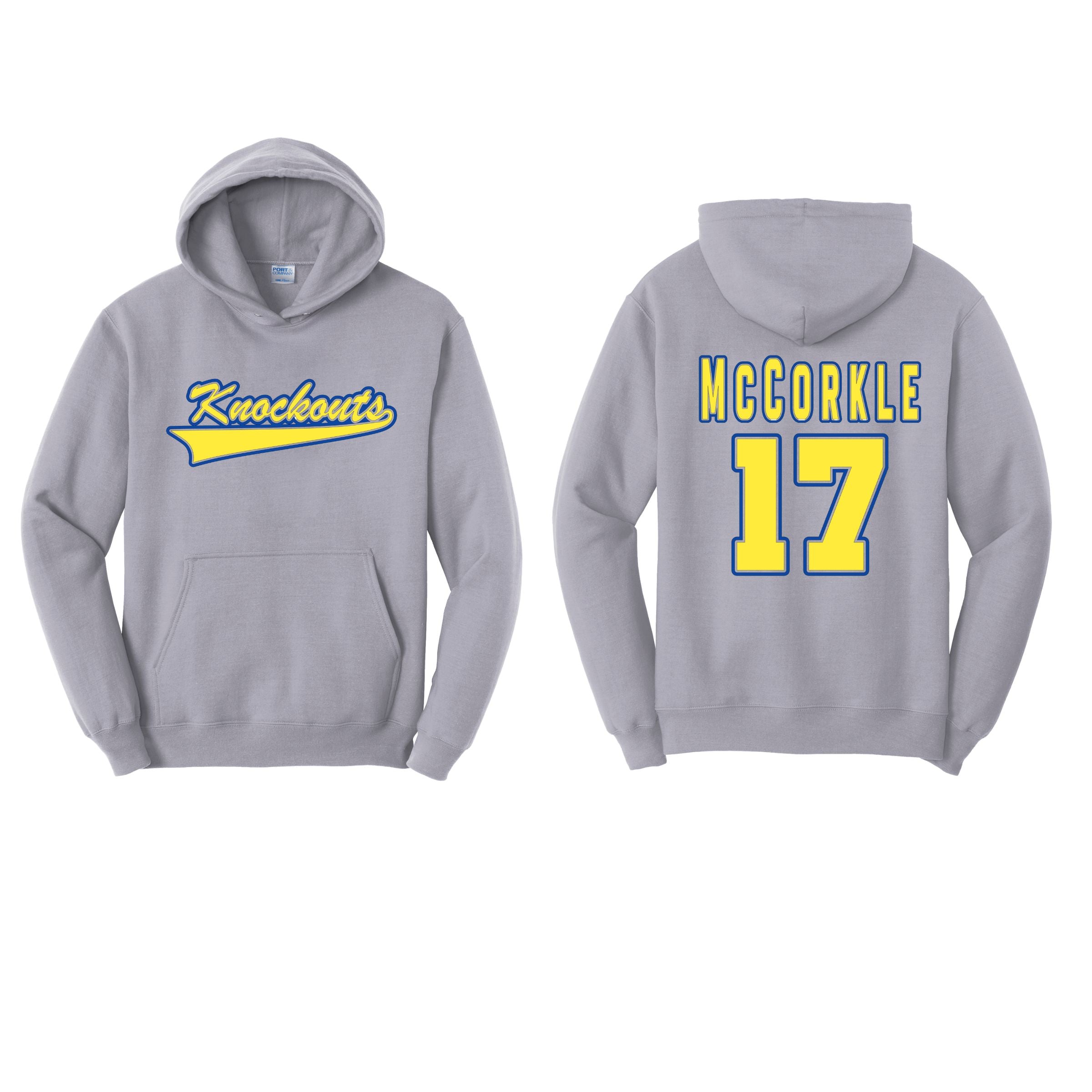 Knockouts Hoodie Script Name and Number