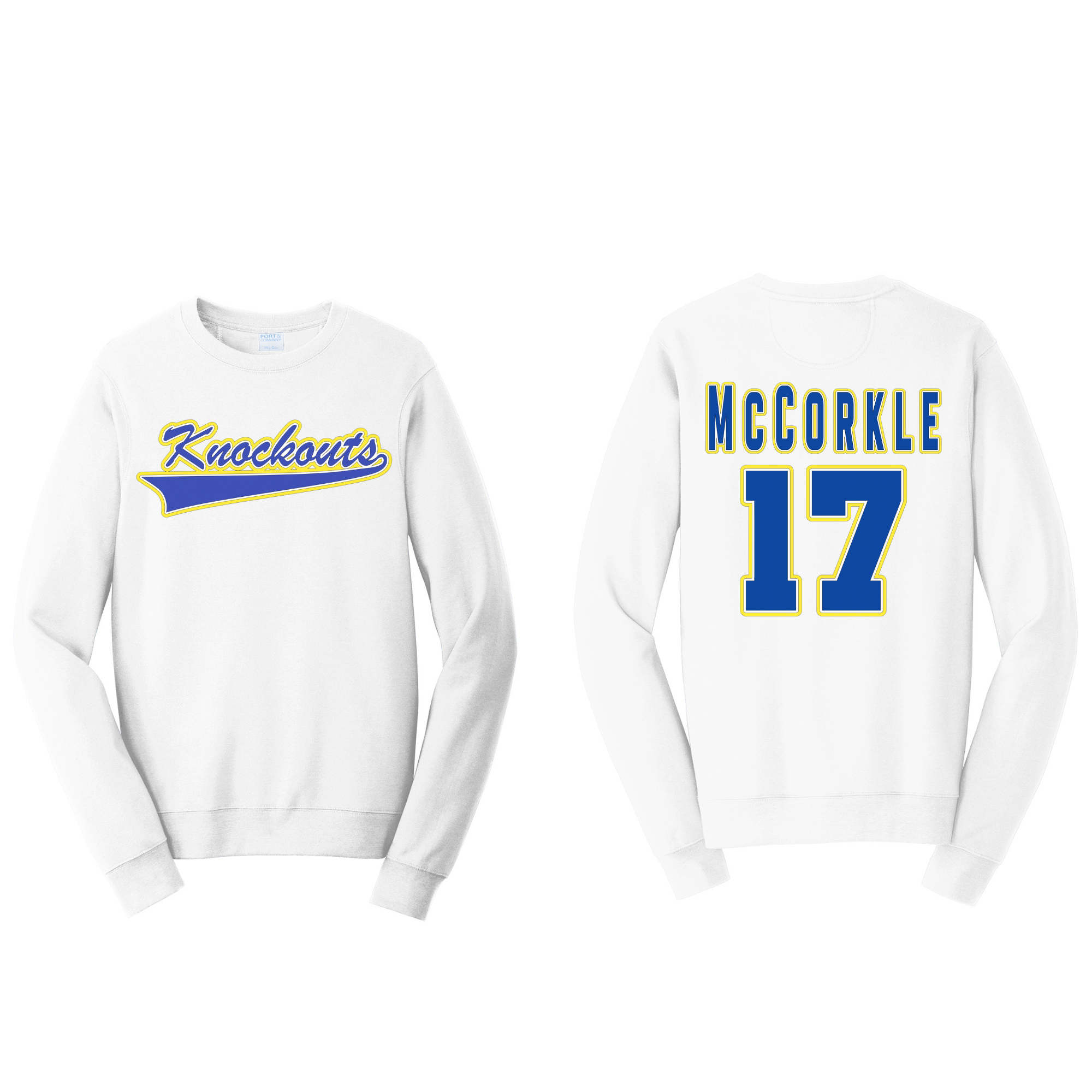 Knockouts Script Crew name and number back