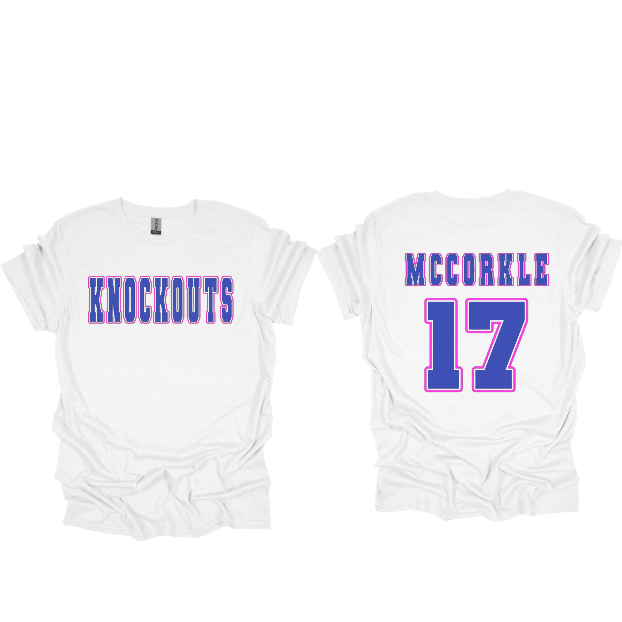 Adult Knockouts Block with Name and Number